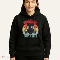 Funny New Dad Prepared For Diaper Duty Daddy Diaper Duty Hoodie thumb 5