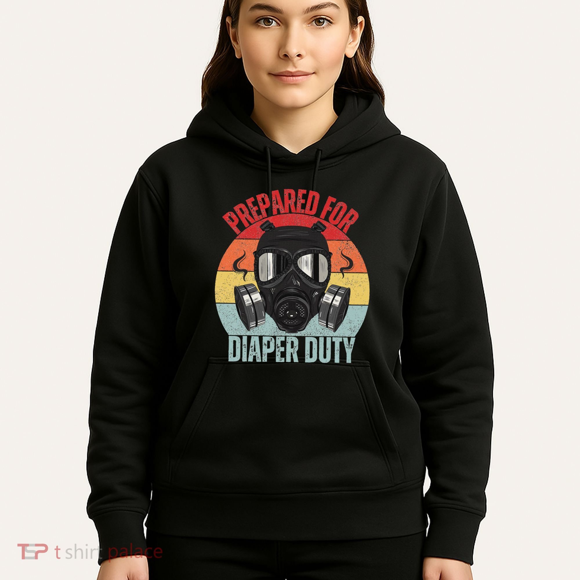 Funny New Dad Prepared For Diaper Duty Daddy Diaper Duty Hoodie