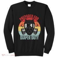 Funny New Dad Prepared For Diaper Duty Daddy Diaper Duty Sweatshirt thumb 0
