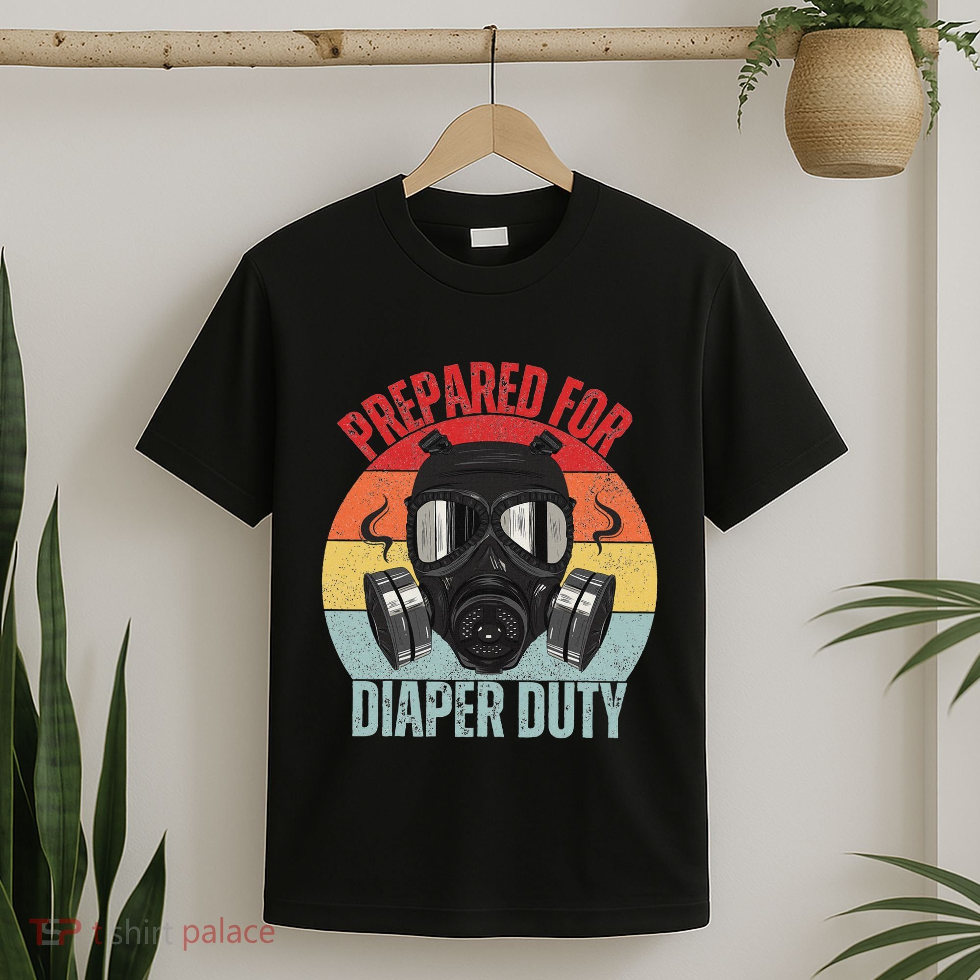 Funny New Dad Prepared For Diaper Duty Daddy Diaper Duty T-Shirt