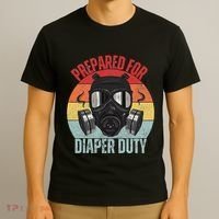 Funny New Dad Prepared For Diaper Duty Daddy Diaper Duty T-Shirt thumb 3