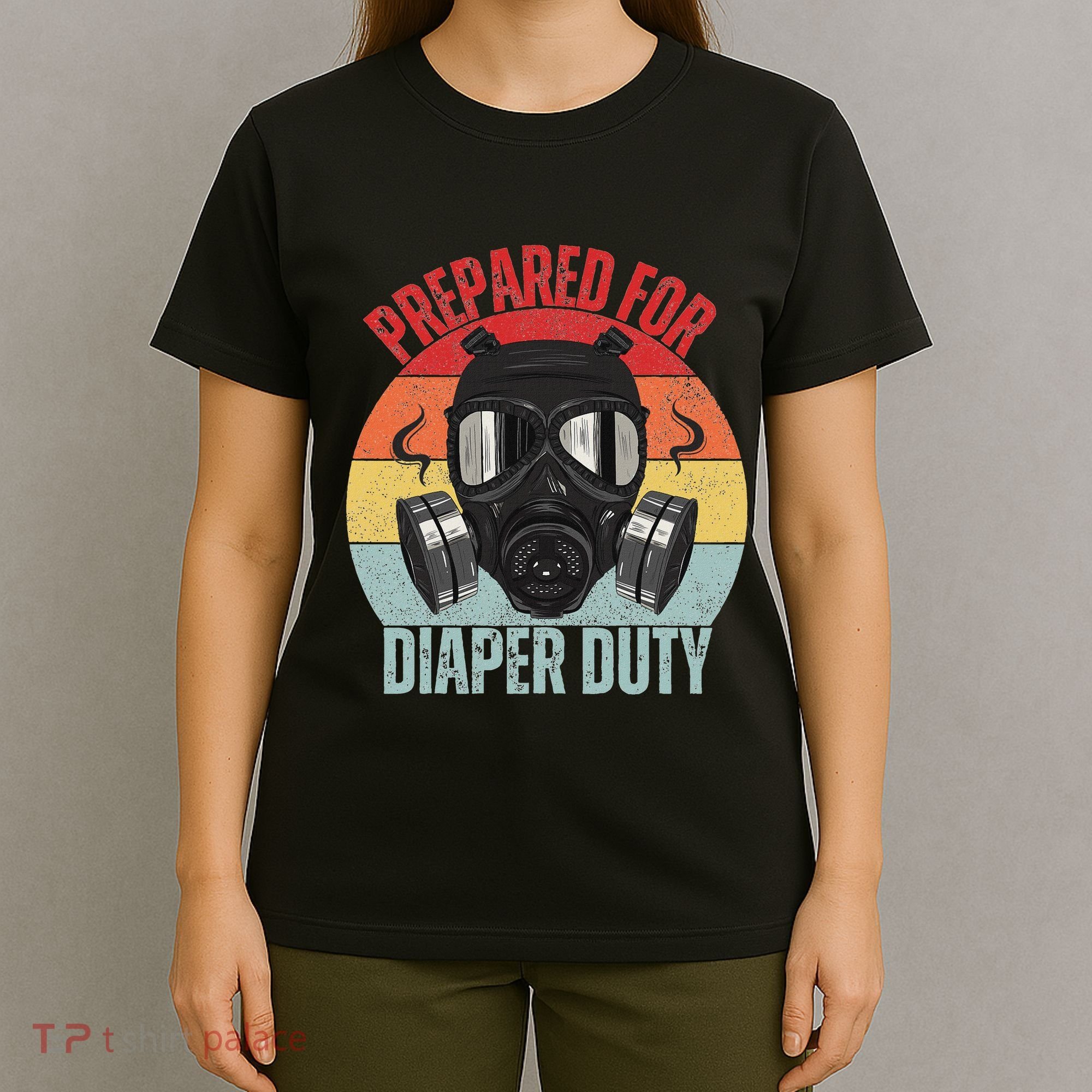 Funny New Dad Prepared For Diaper Duty Daddy Diaper Duty T-Shirt