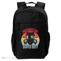 Funny New Dad Prepared For Diaper Duty Daddy Diaper Duty Backpack thumb 0