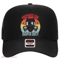 Funny New Dad Prepared For Diaper Duty Daddy Diaper Duty Hat thumb 0