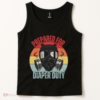 Funny New Dad Prepared For Diaper Duty Daddy Diaper Duty Tank Top thumb 2