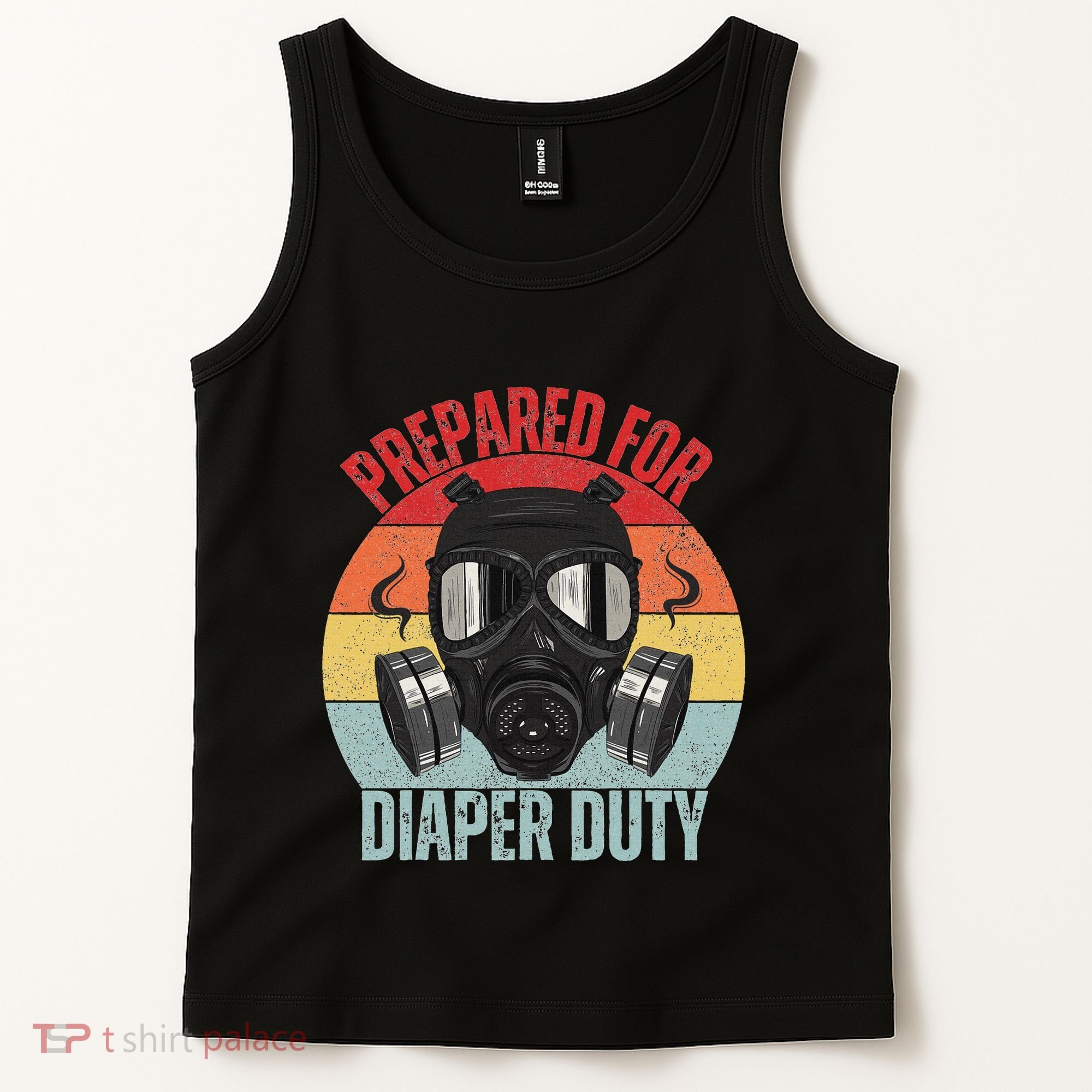 Funny New Dad Prepared For Diaper Duty Daddy Diaper Duty Tank Top
