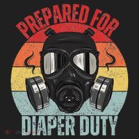 Funny New Dad Prepared For Diaper Duty Daddy Diaper Duty Golf Towel thumb 3