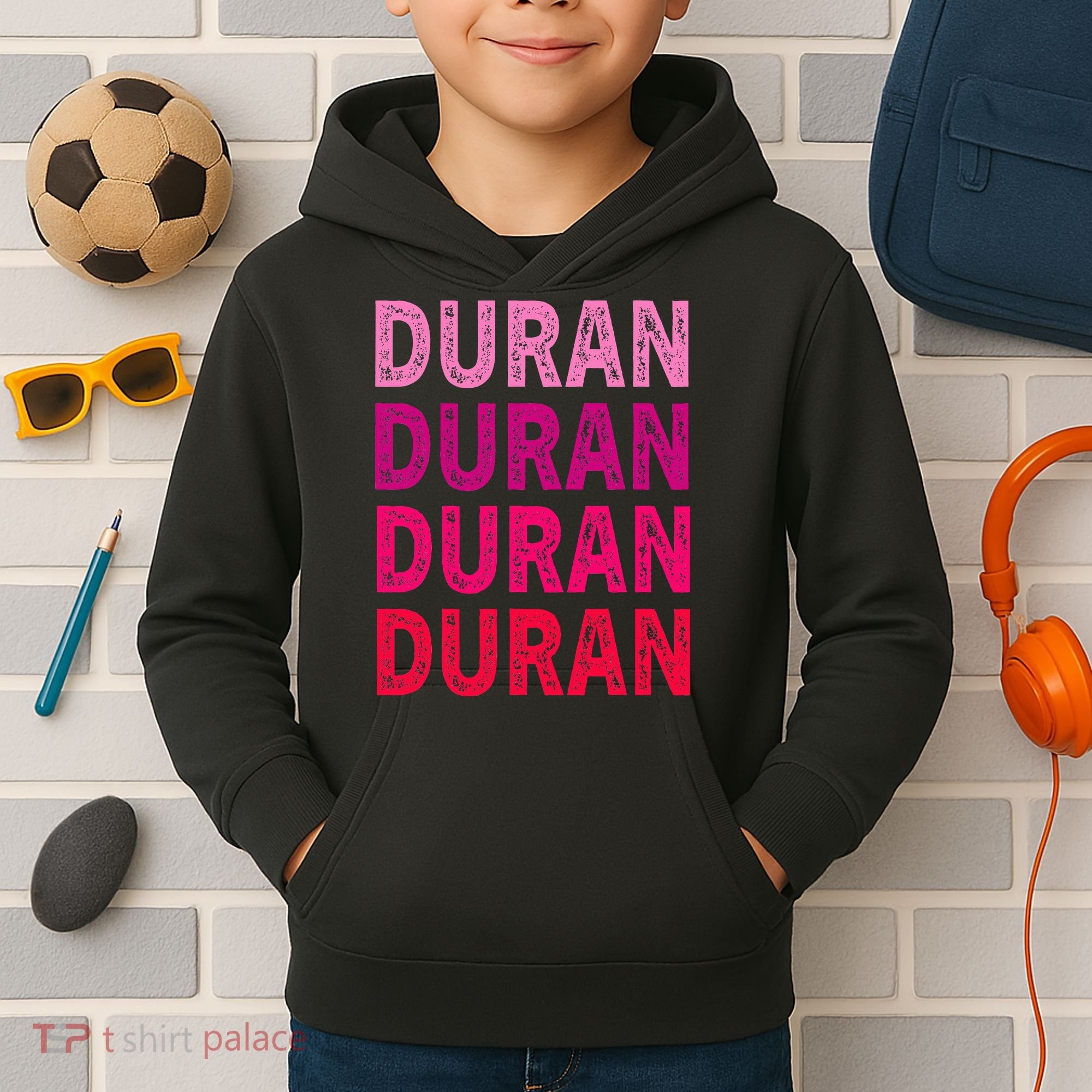 First Name Duran I Love Duran Kids Hoodie