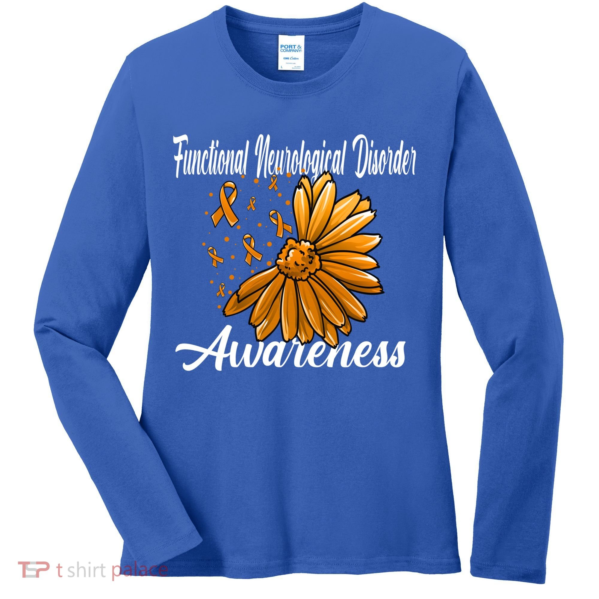 Functional Neurological Disorder Awareness Fnd Related Orang Gift Women's Long Sleeve Shirt