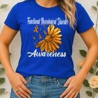 Functional Neurological Disorder Awareness Fnd Related Orang Gift Women's T-Shirt thumb 2