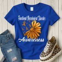 Functional Neurological Disorder Awareness Fnd Related Orang Gift Women's T-Shirt thumb 3