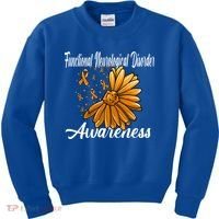 Functional Neurological Disorder Awareness Fnd Related Orang Gift Kids Sweatshirt thumb 0