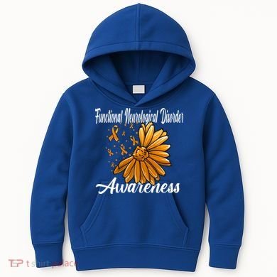 Functional Neurological Disorder Awareness Fnd Related Orang Gift Kids Hoodie