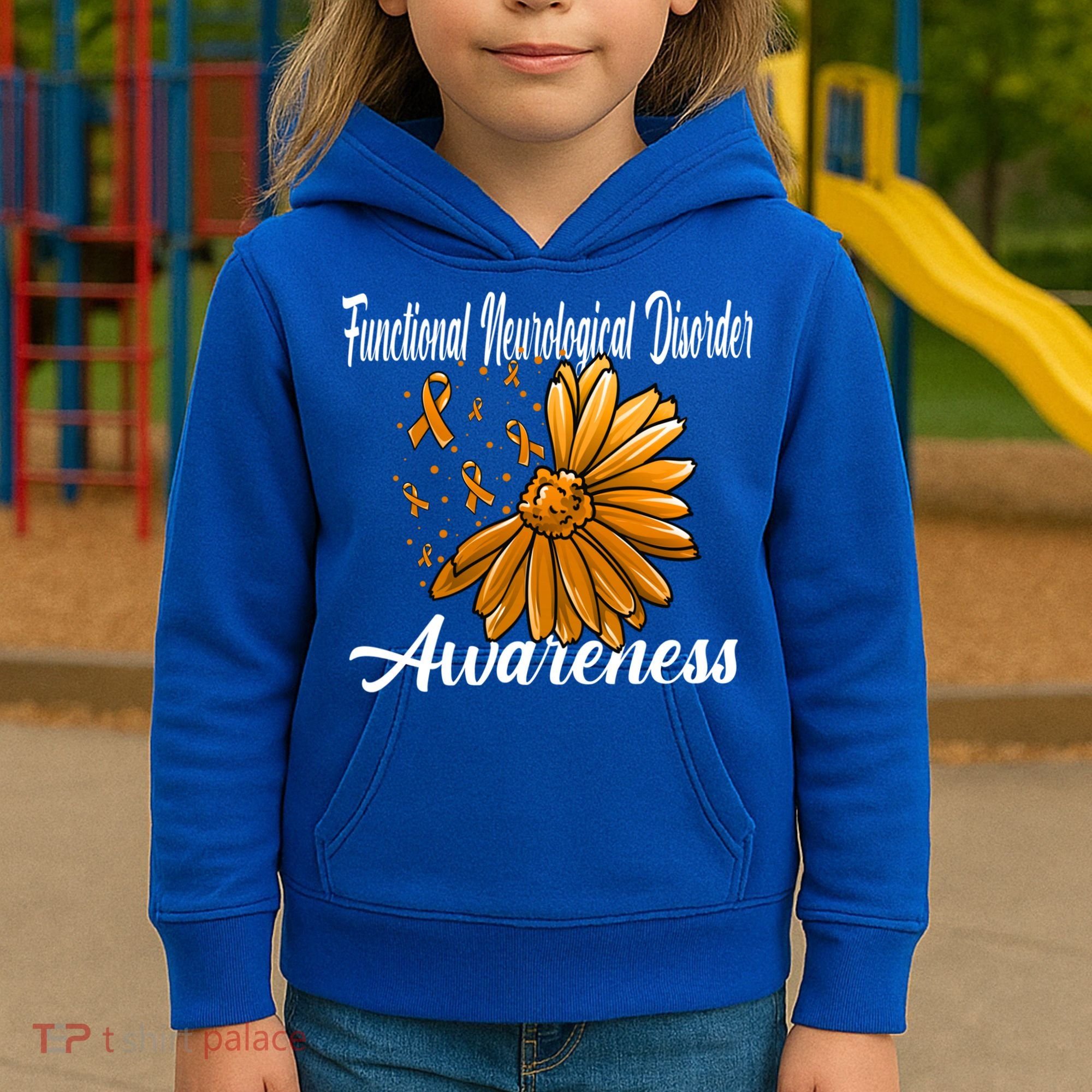 Functional Neurological Disorder Awareness Fnd Related Orang Gift Kids Hoodie
