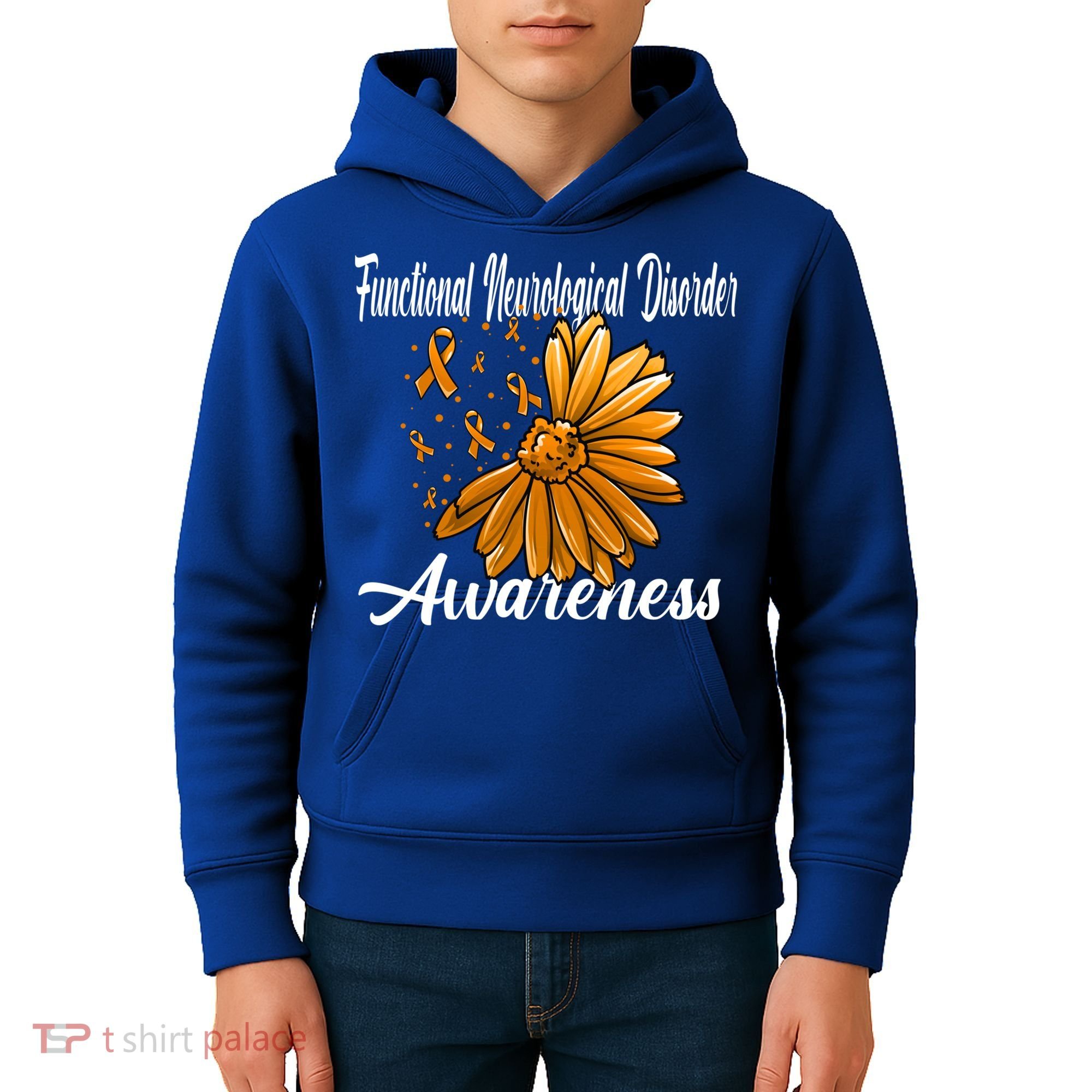 Functional Neurological Disorder Awareness Fnd Related Orang Gift Kids Hoodie