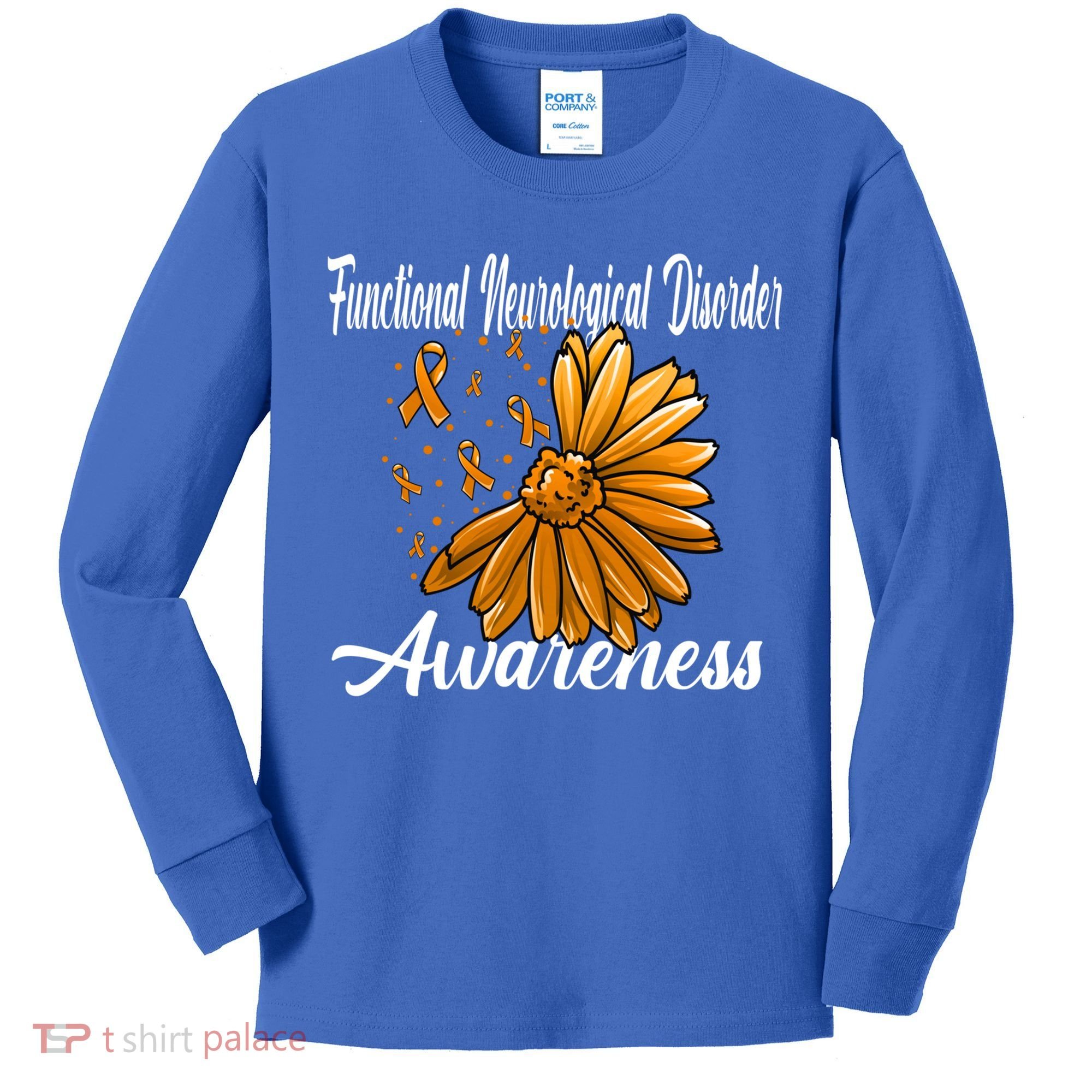 Functional Neurological Disorder Awareness Fnd Related Orang Gift Kids Long Sleeve Shirt
