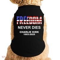 Freedom Never Dies Charlie Kirk Doggie Tank thumb 0