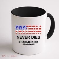 Freedom Never Dies Charlie Kirk Coffee Mug thumb 1
