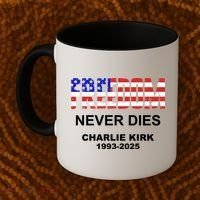 Freedom Never Dies Charlie Kirk Coffee Mug thumb 2