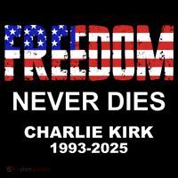 Freedom Never Dies Charlie Kirk Ornament thumb 1
