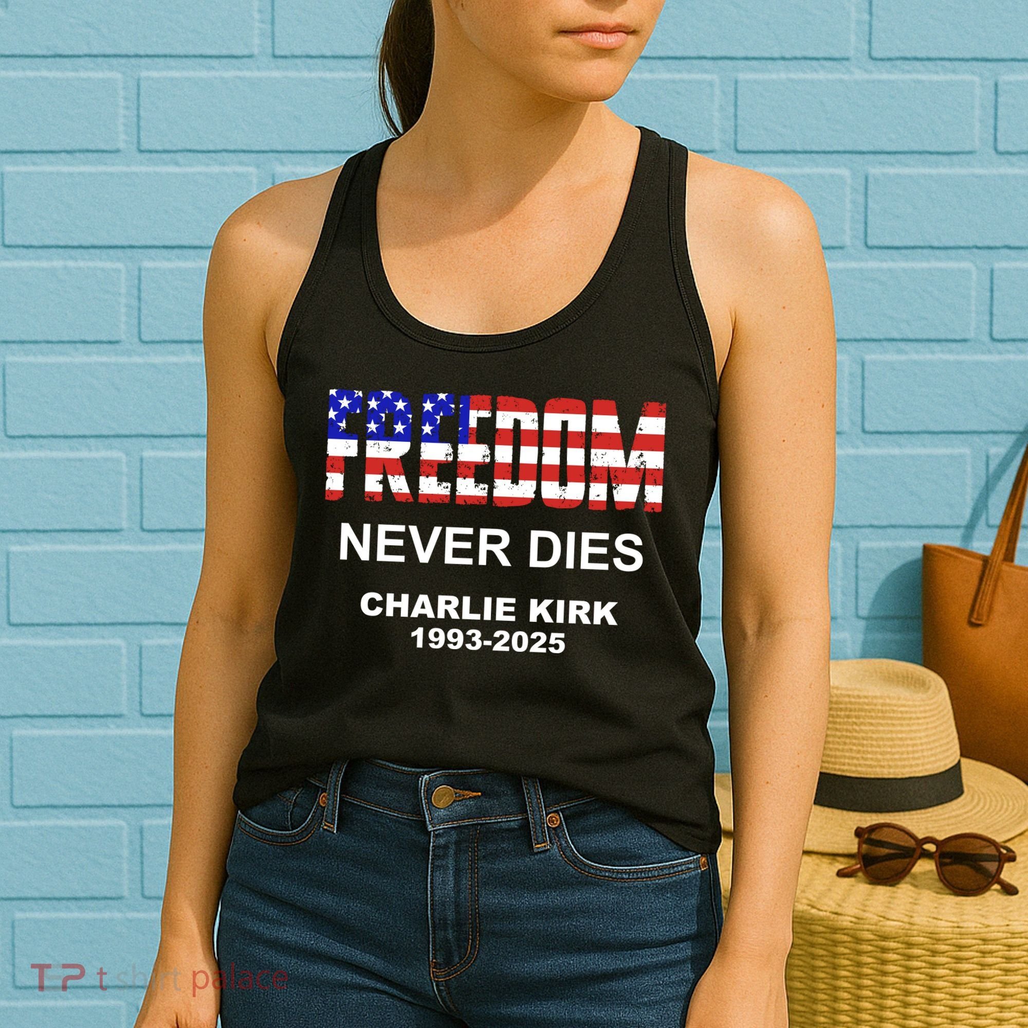 Freedom Never Dies Charlie Kirk Women's Tank Top