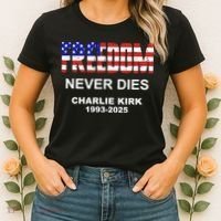 Freedom Never Dies Charlie Kirk Women's T-Shirt thumb 2
