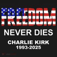 Freedom Never Dies Charlie Kirk Kids T-Shirt thumb 4