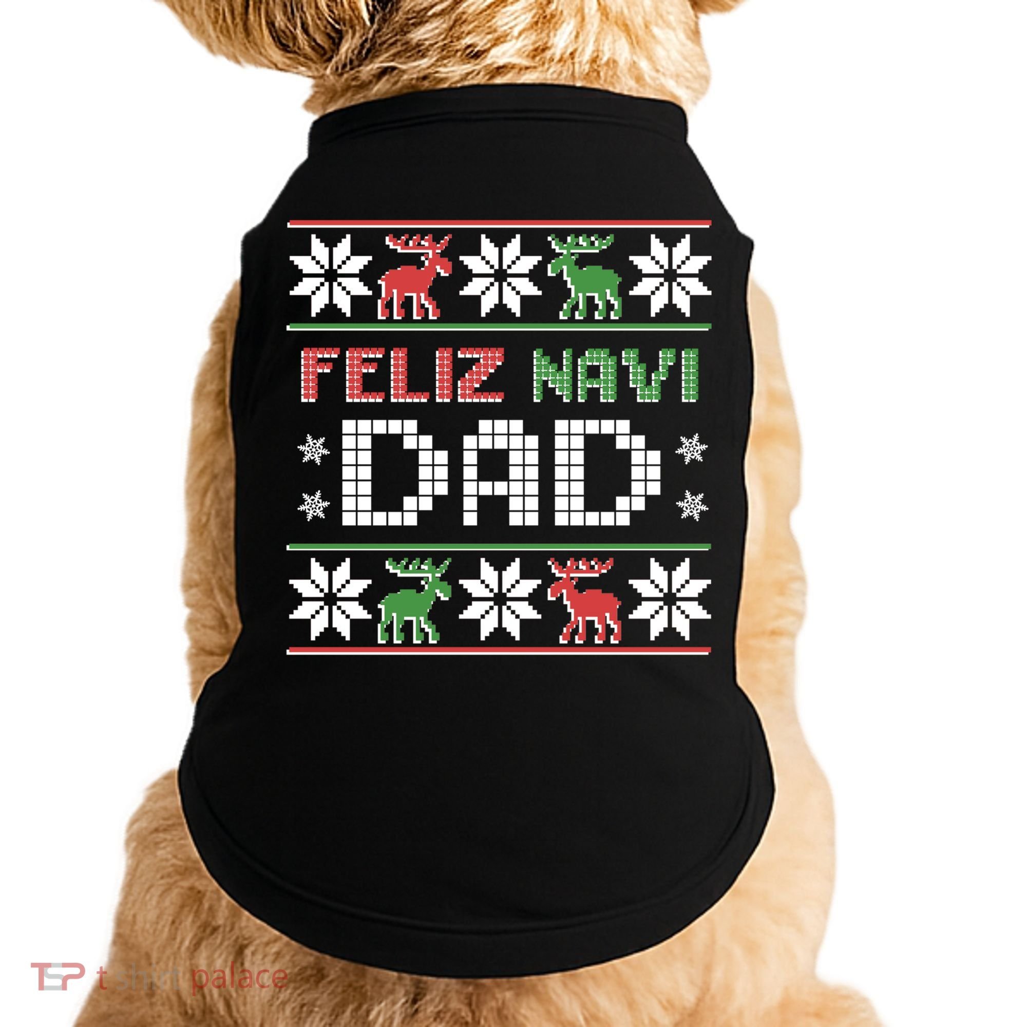 Feliz Navi Dad Navidad Funny Christmas Ugly Father Funny Gift Doggie Tank