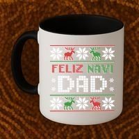 Feliz Navi Dad Navidad Funny Christmas Ugly Father Funny Gift Coffee Mug thumb 2