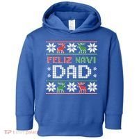 Feliz Navi Dad Navidad Funny Christmas Ugly Father Funny Gift Toddler Hoodie thumb 0