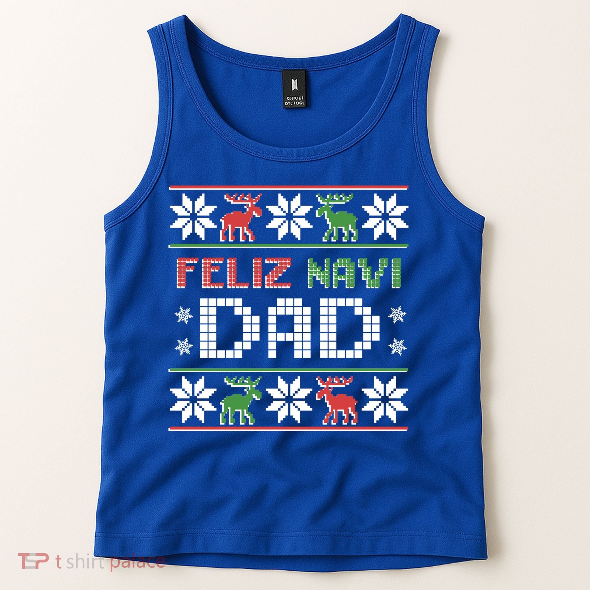 Feliz Navi Dad Navidad Funny Christmas Ugly Father Funny Gift Tank Top
