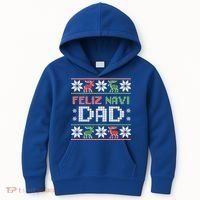 Feliz Navi Dad Navidad Funny Christmas Ugly Father Funny Gift Kids Hoodie thumb 0