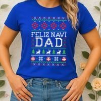 Feliz Navi Dad Ugly Christmas Gift Women's T-Shirt thumb 2