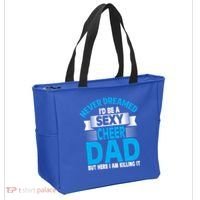 Funny Never Dreamed ID Be A Sexy Cheer Dad Funny Gift Tote Bag thumb 2