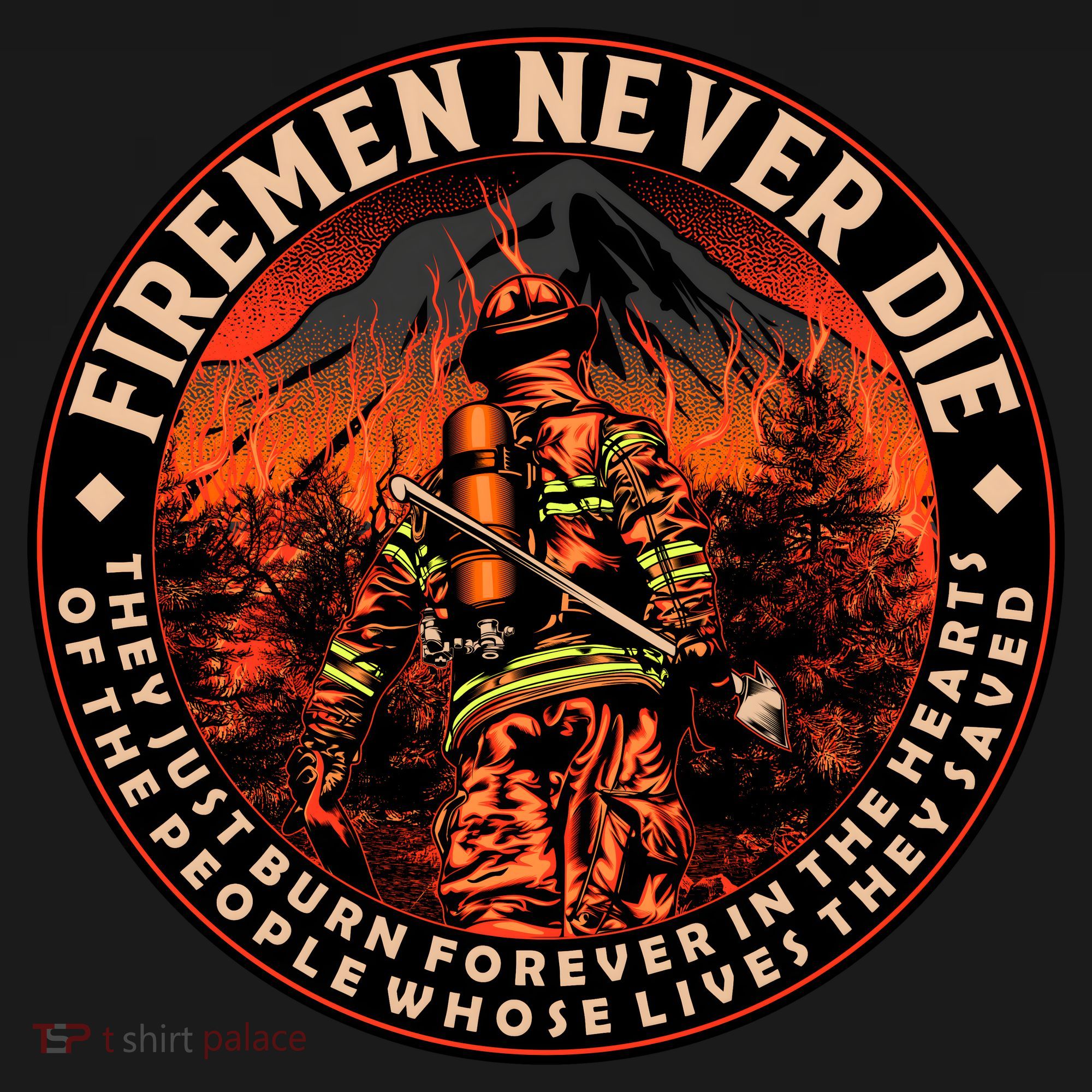 FIREMAN NEVER DIE QUOTES ILLUSTRATION Sweatshirt