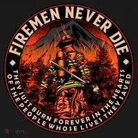 FIREMAN NEVER DIE QUOTES ILLUSTRATION Bucket Hat thumb 4