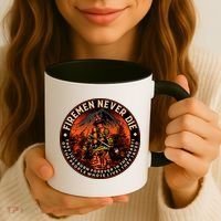 FIREMAN NEVER DIE QUOTES ILLUSTRATION Coffee Mug thumb 3
