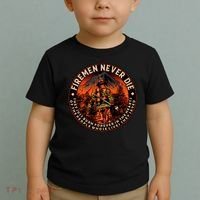 FIREMAN NEVER DIE QUOTES ILLUSTRATION Toddler T-Shirt thumb 2