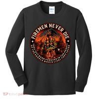 FIREMAN NEVER DIE QUOTES ILLUSTRATION Kids Long Sleeve Shirt thumb 0
