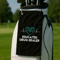 Funny Nurse Educated Drug Dealer Nurses Week Gift Cool Gift Golf Towel thumb 2