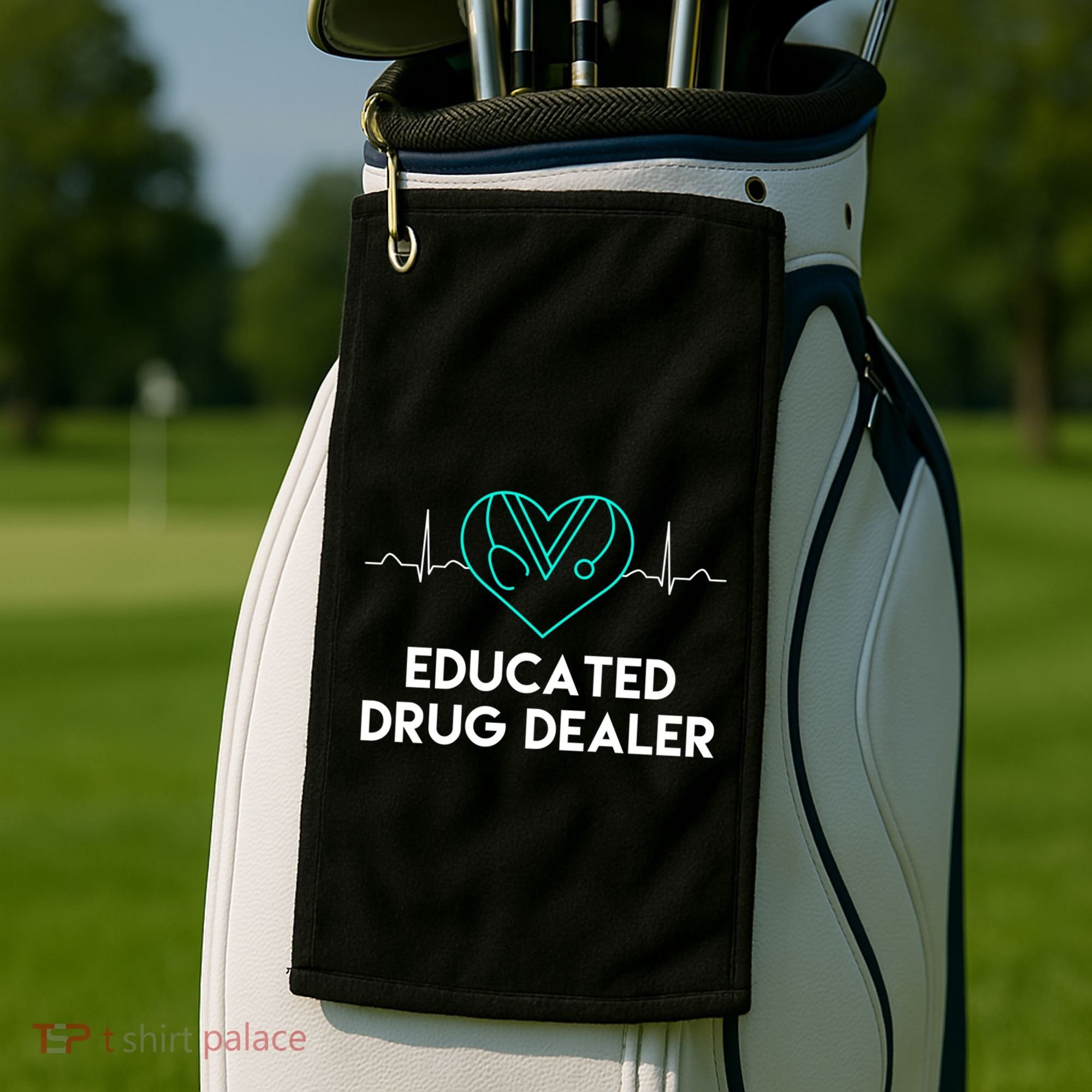 Funny Nurse Educated Drug Dealer Nurses Week Gift Cool Gift Golf Towel