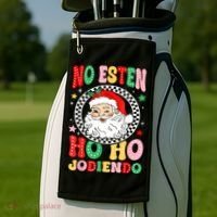Funny No Esten Ho Ho Jodiendo Golf Towel thumb 2