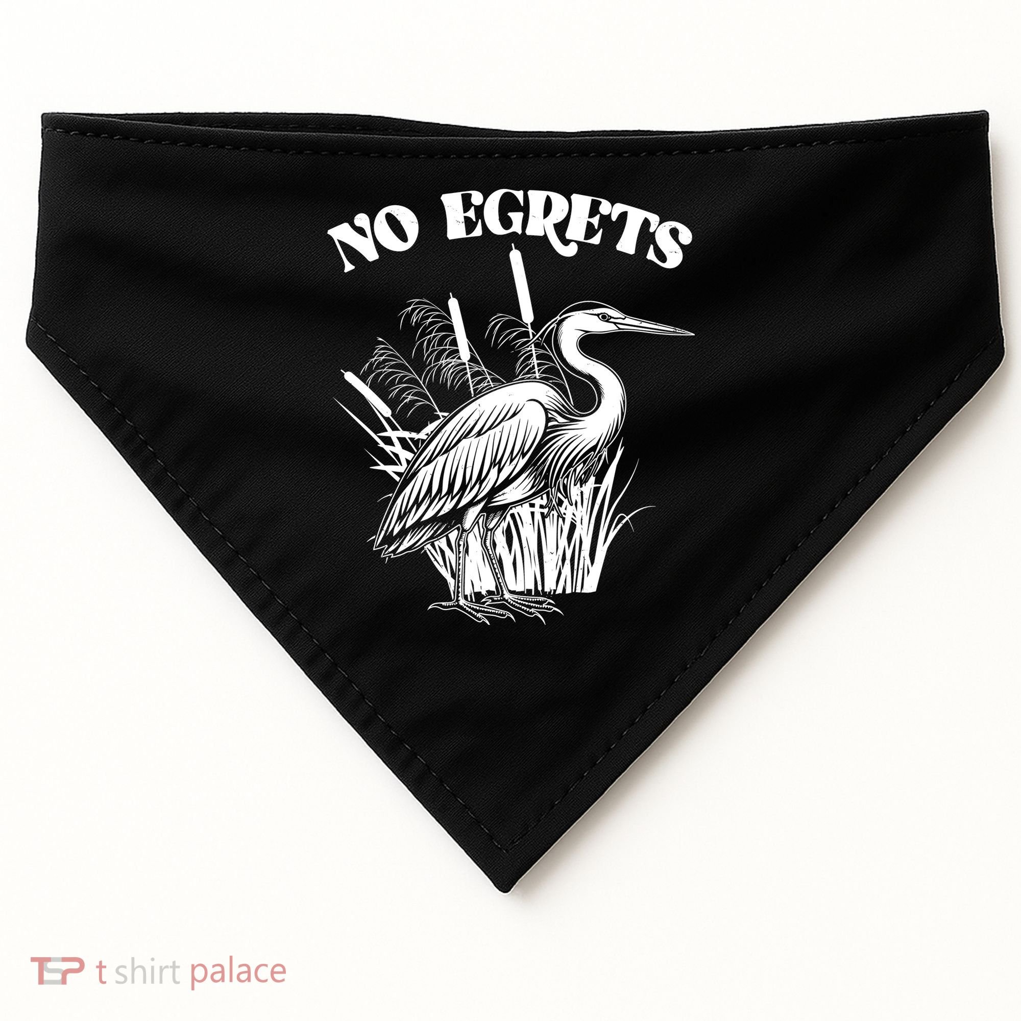 Funny No Egrets No Regrets Bird Pun USA-Made Doggie Bandana