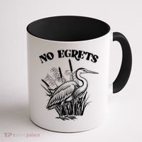 Funny No Egrets No Regrets Bird Pun Coffee Mug thumb 1