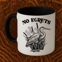 Funny No Egrets No Regrets Bird Pun Coffee Mug thumb 2