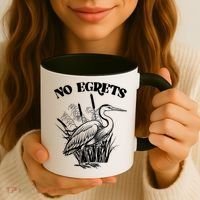 Funny No Egrets No Regrets Bird Pun Coffee Mug thumb 3