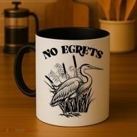 Funny No Egrets No Regrets Bird Pun Coffee Mug thumb 4