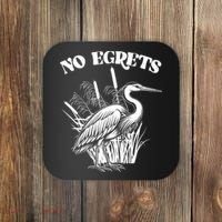 Funny No Egrets No Regrets Bird Pun Coaster thumb 0