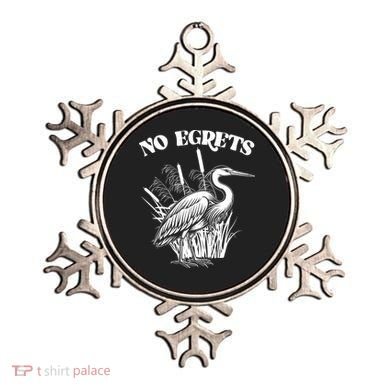 Funny No Egrets No Regrets Bird Pun Ornament