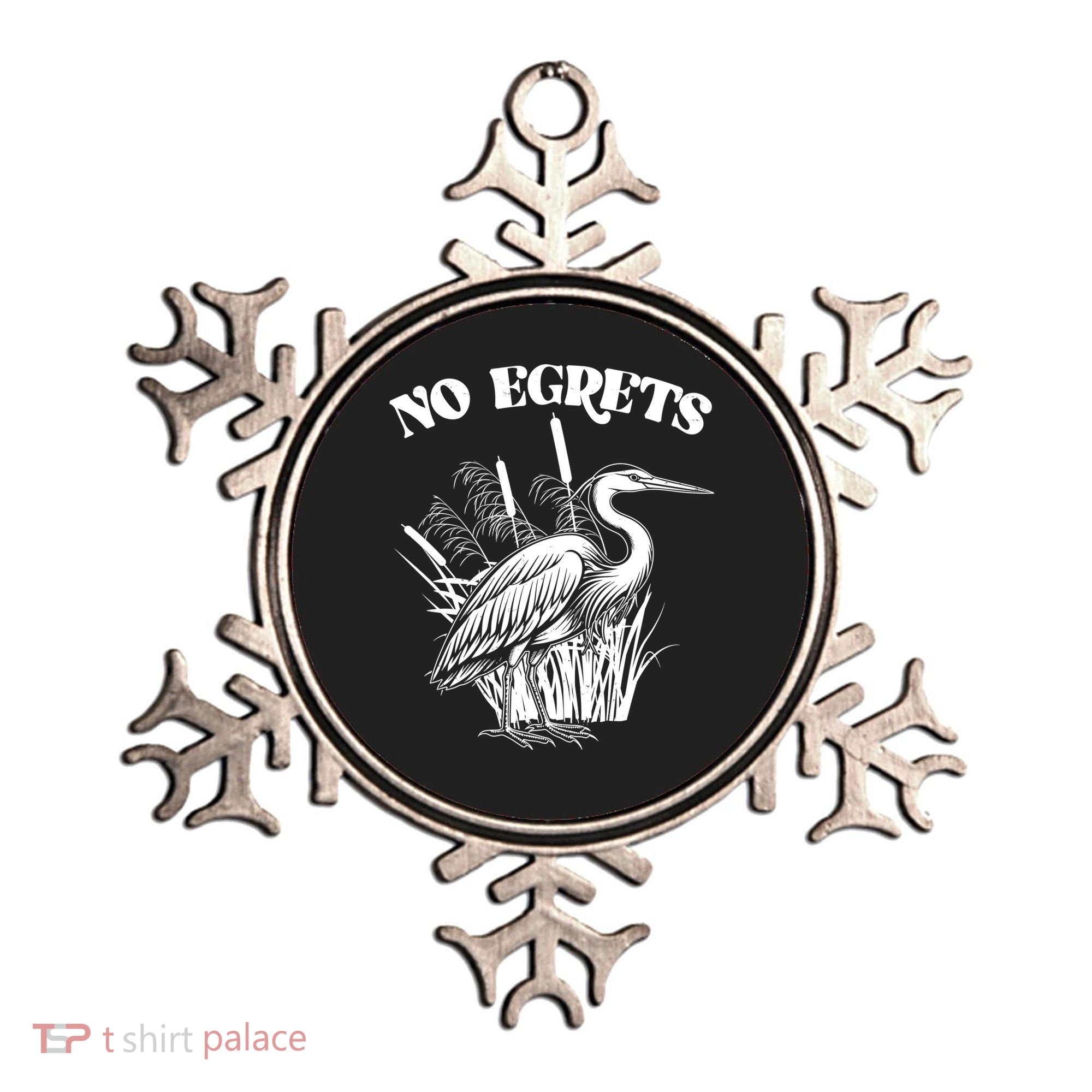 Funny No Egrets No Regrets Bird Pun Ornament